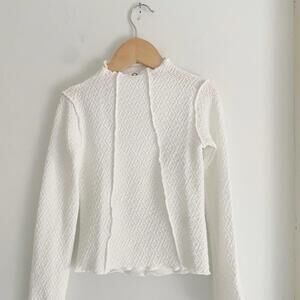 Art Class Textured Ribbed Mock turtleneck NEW